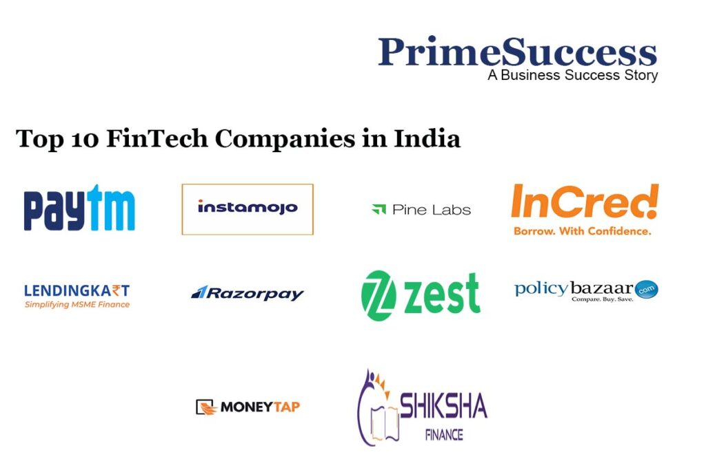 TOP 10 FINTECH COMPANIES IN INDIA | Prime Success Magazine